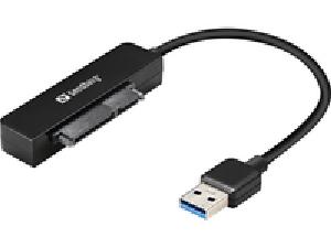 SANDBERG USB 3.0 to SATA Link - Schwarz - 77 mm - 18 mm - 193 mm - 60 g - Sichtverpackung
